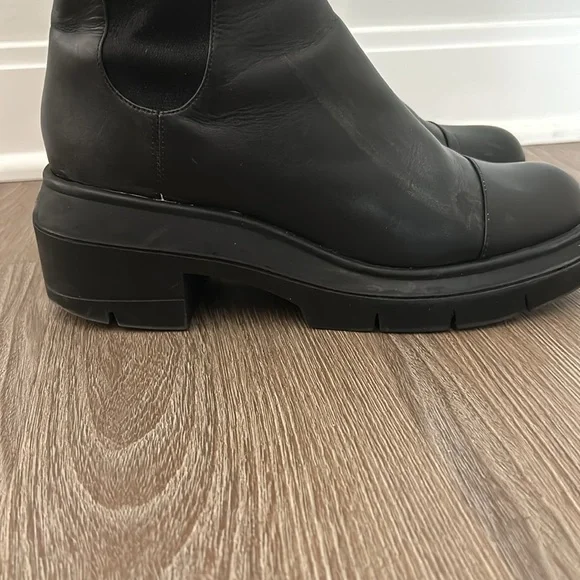 Stuart Weitzman Norah platform block heel leather Chelsea boot - Picture 8 of 11